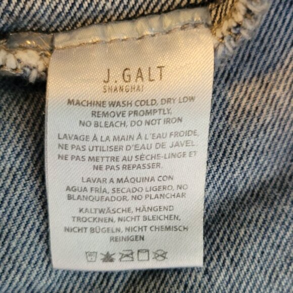 J. Galt Brandy Melville Denim Jacket Midwash Cotton Size Small - Picture 5 of 9